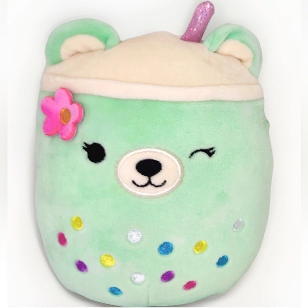Squishmallows Easter 2025 Squad - Mae the Boba Tea Bear (Winking Version) 5” NEW